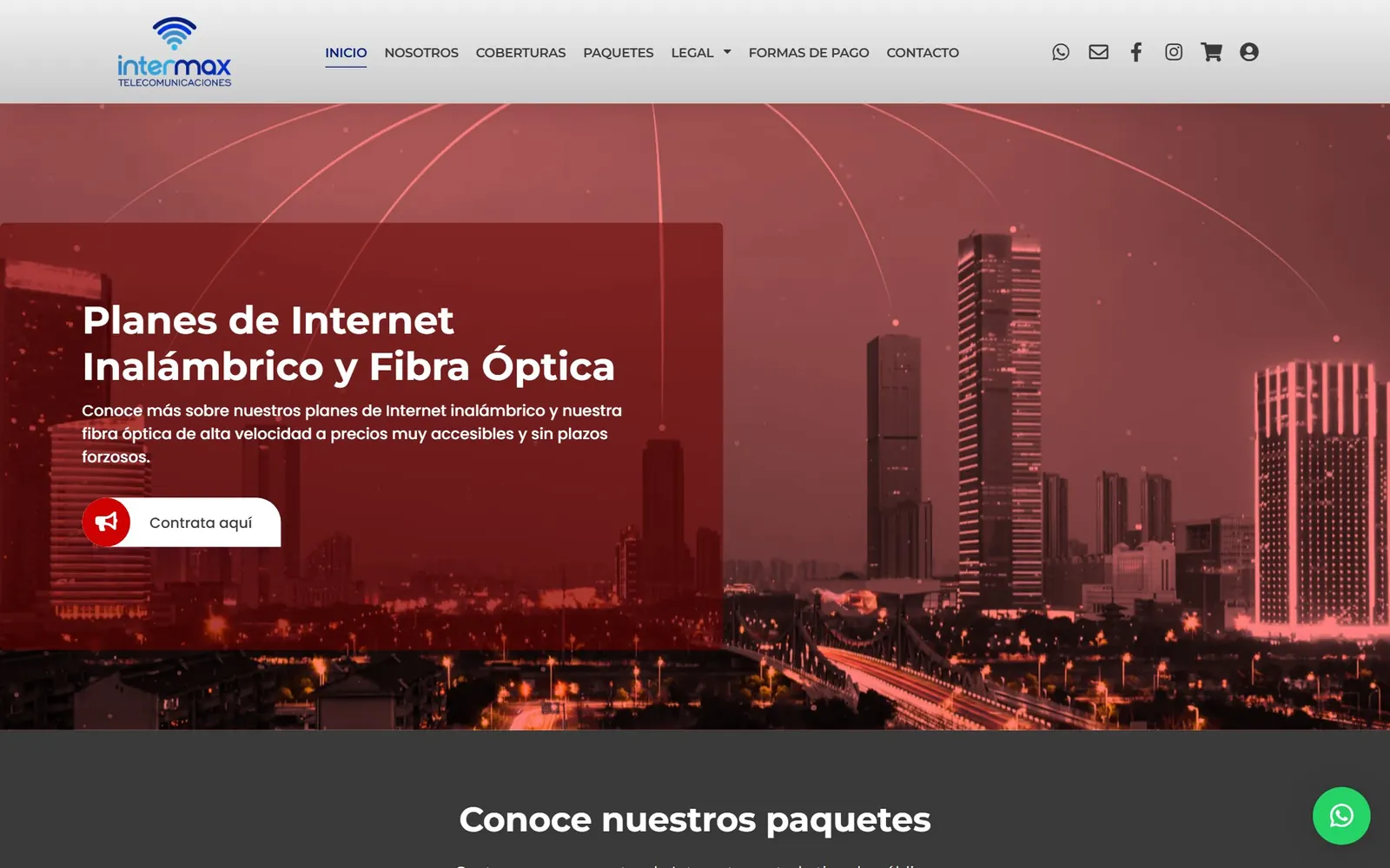 Vista previa de Intermax Telecom — proyecto PENDVLO Guadalajara y San José