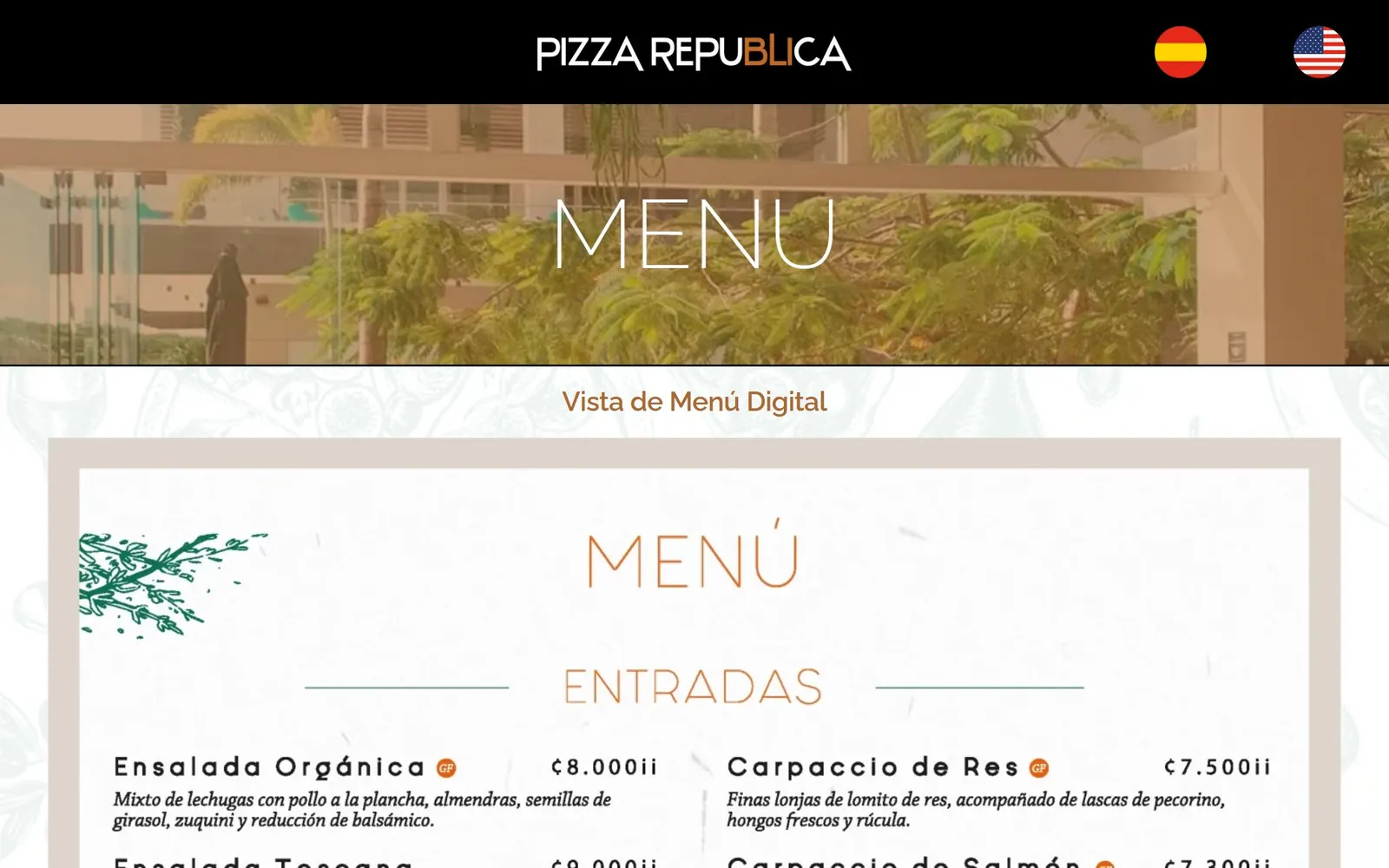Vista previa de Pizza República — proyecto PENDVLO Guadalajara y San José